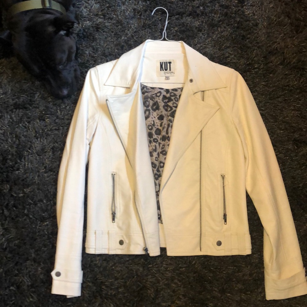 White pleather jacket. women’s size M
